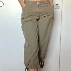 Northcrest Green Cargo Capri Pants